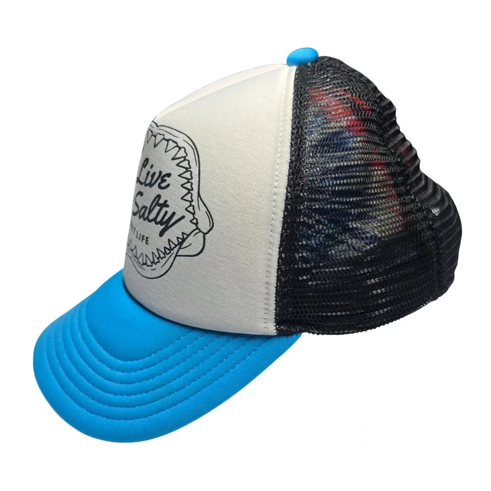 Salt Life Live Salty Shark Trucker Hat Blue White Black‎ Snapback SLY20004 Youth